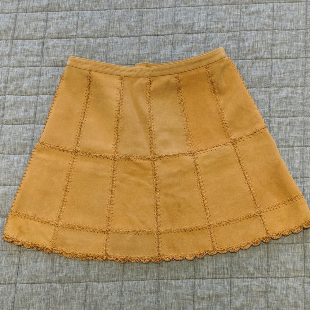 Free People suede mini skirt
